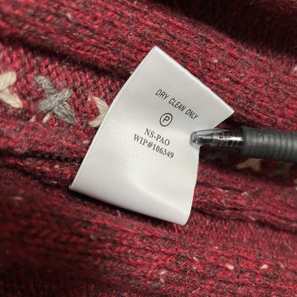 Vintage Woolrich Womens Sz Large Knit Sweater Vest Ruby Heather Zip GrannyCore - Picture 10 of 10